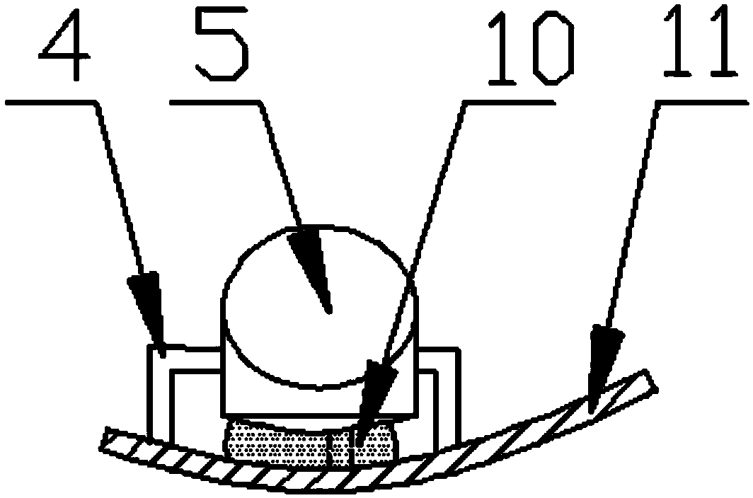 Workpiece curved surface position welding repairing method