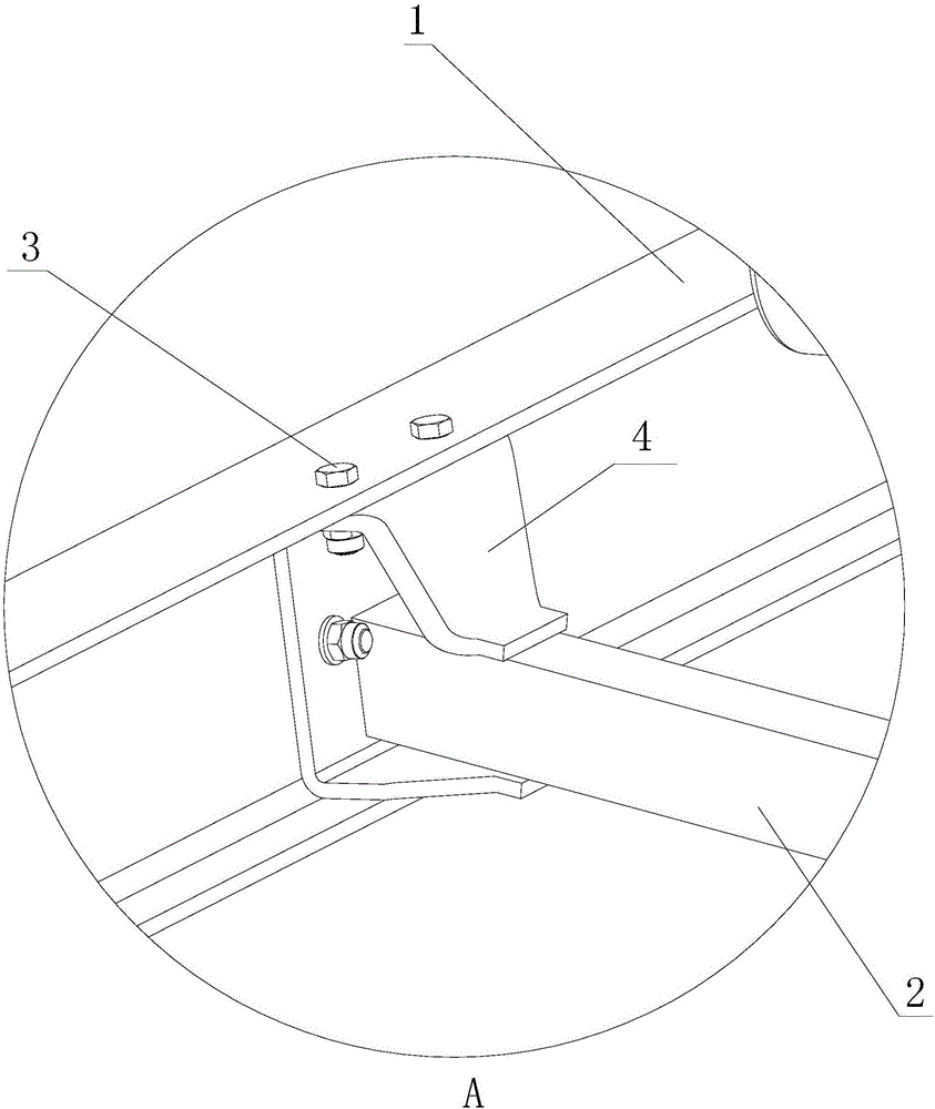 Edge fixing structure of yacht trailer