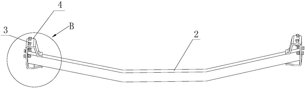 Edge fixing structure of yacht trailer