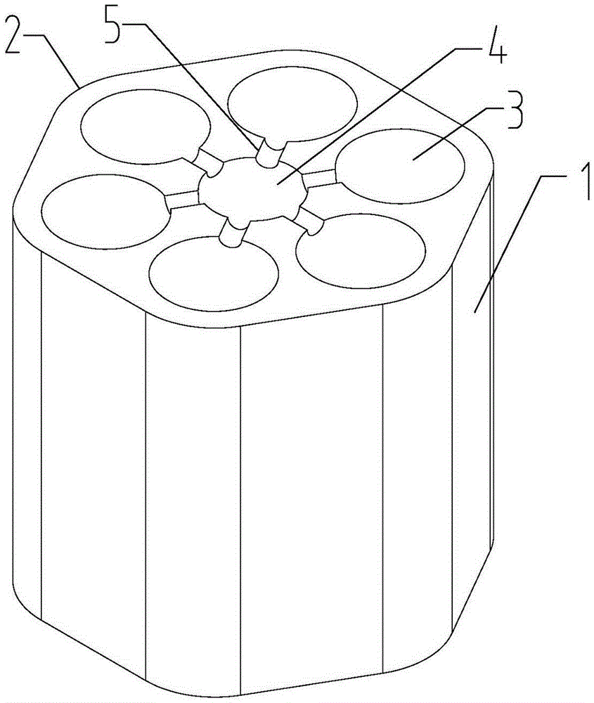 Lattice brick for blast furnace hot blast stove