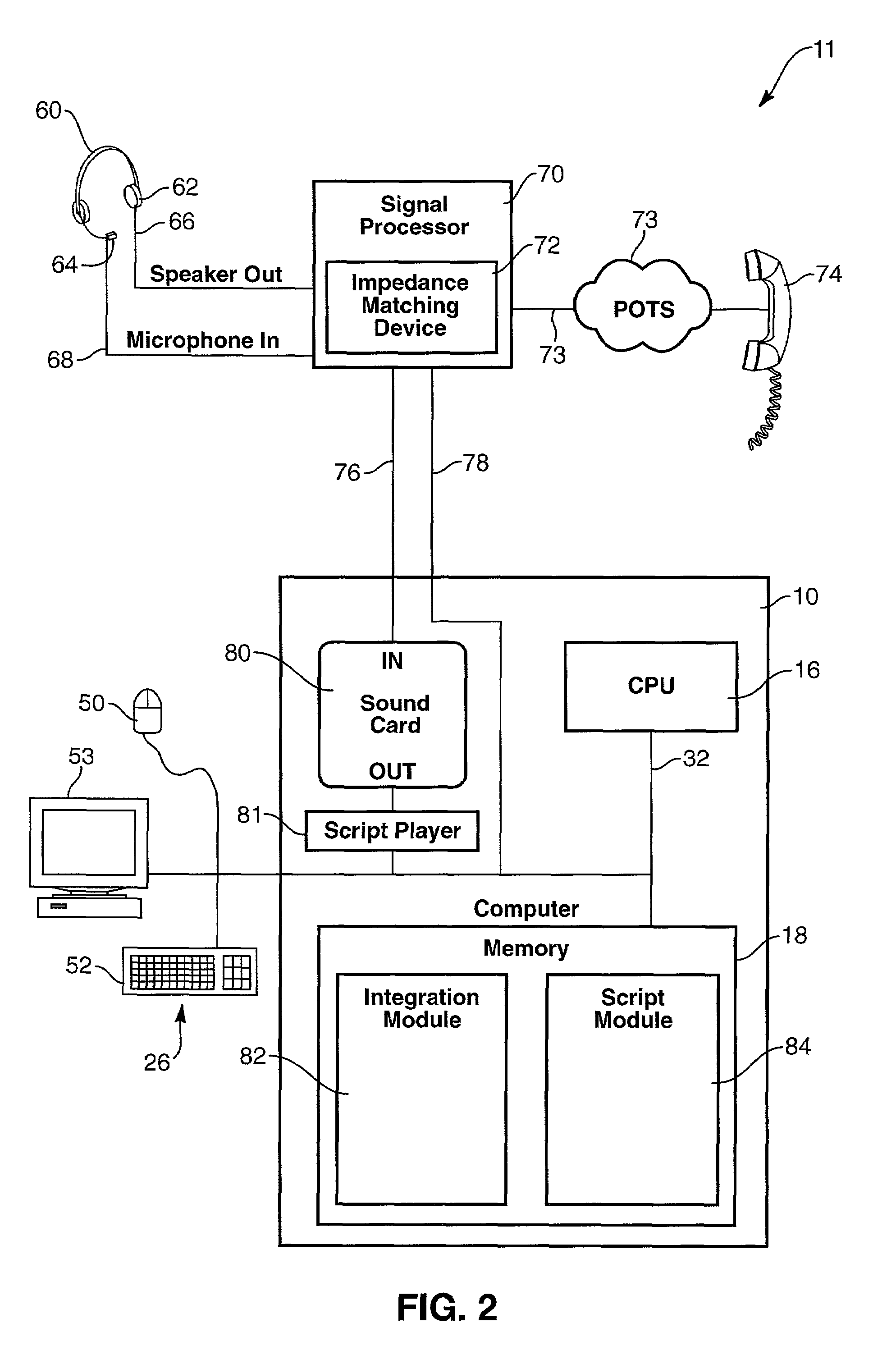 Voice transition script caller