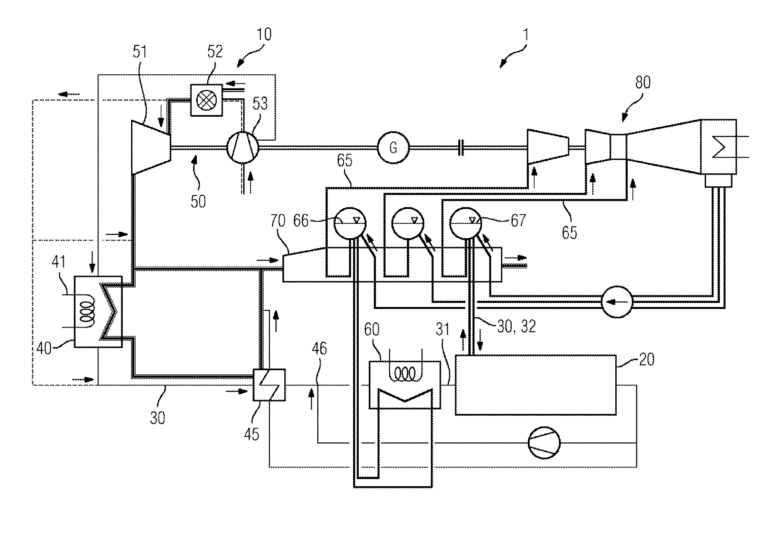 Power station arrangement with high-temperature storage unit