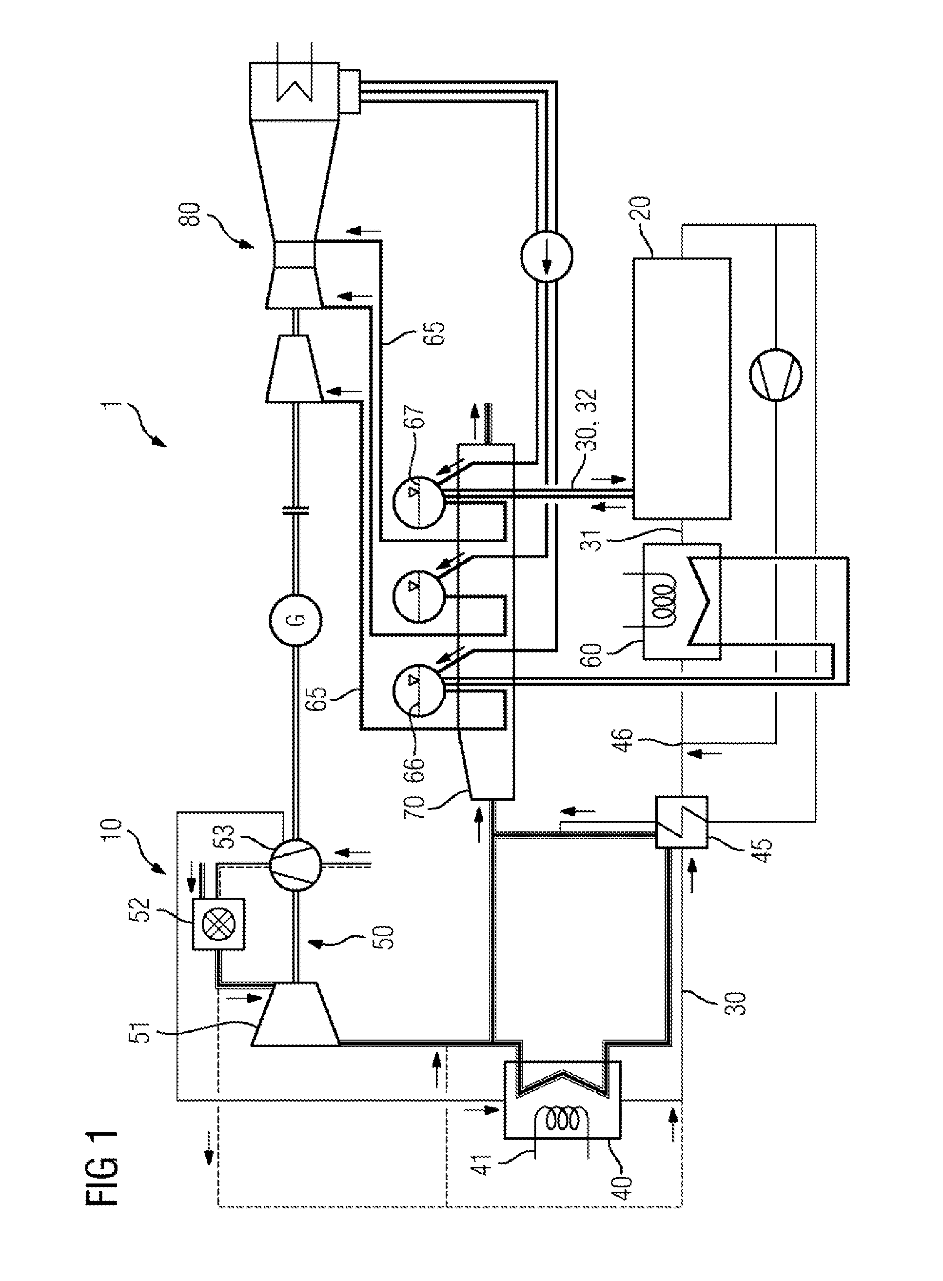 Power station arrangement with high-temperature storage unit