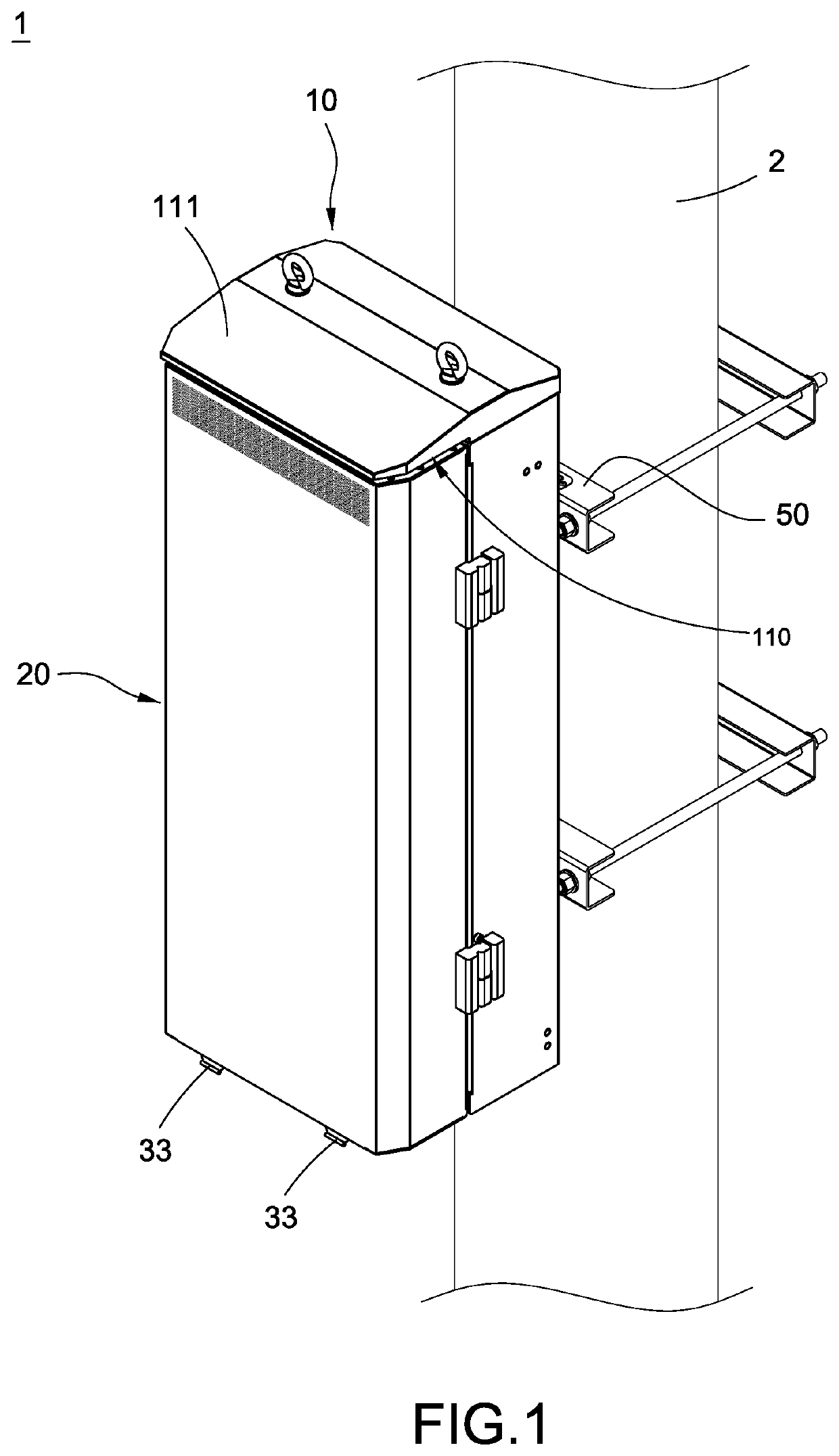 Telecommunication cabinet with hidden Anti-theft heat dissipation module