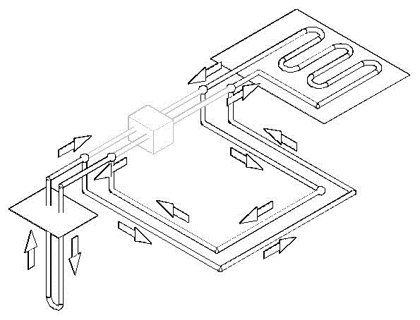 Ground source heat pump heat storage heating system that uses shallow geothermal heat to instantly melt snowfall on airport runways