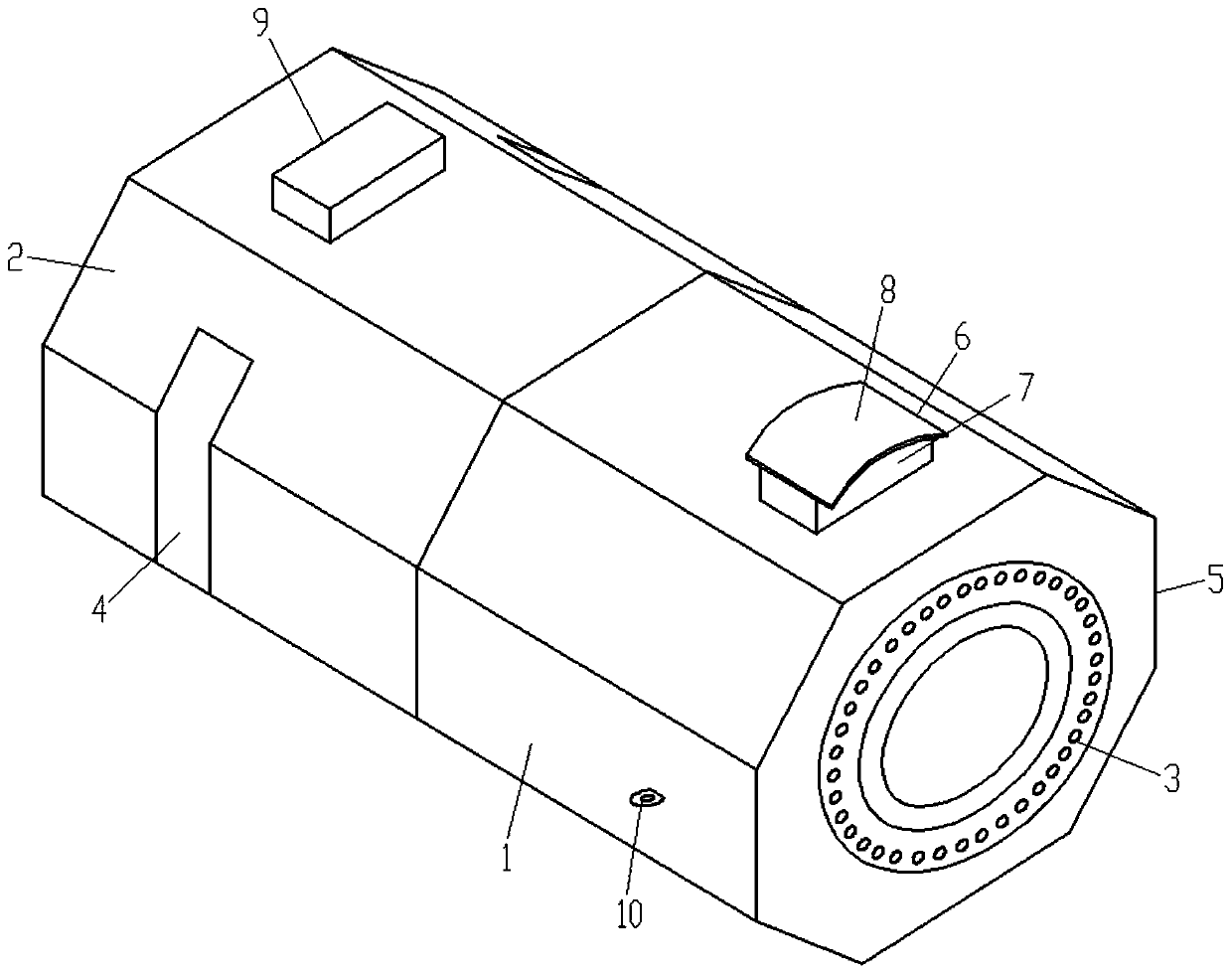 Shield tunneling machine shell structure favorable for escape