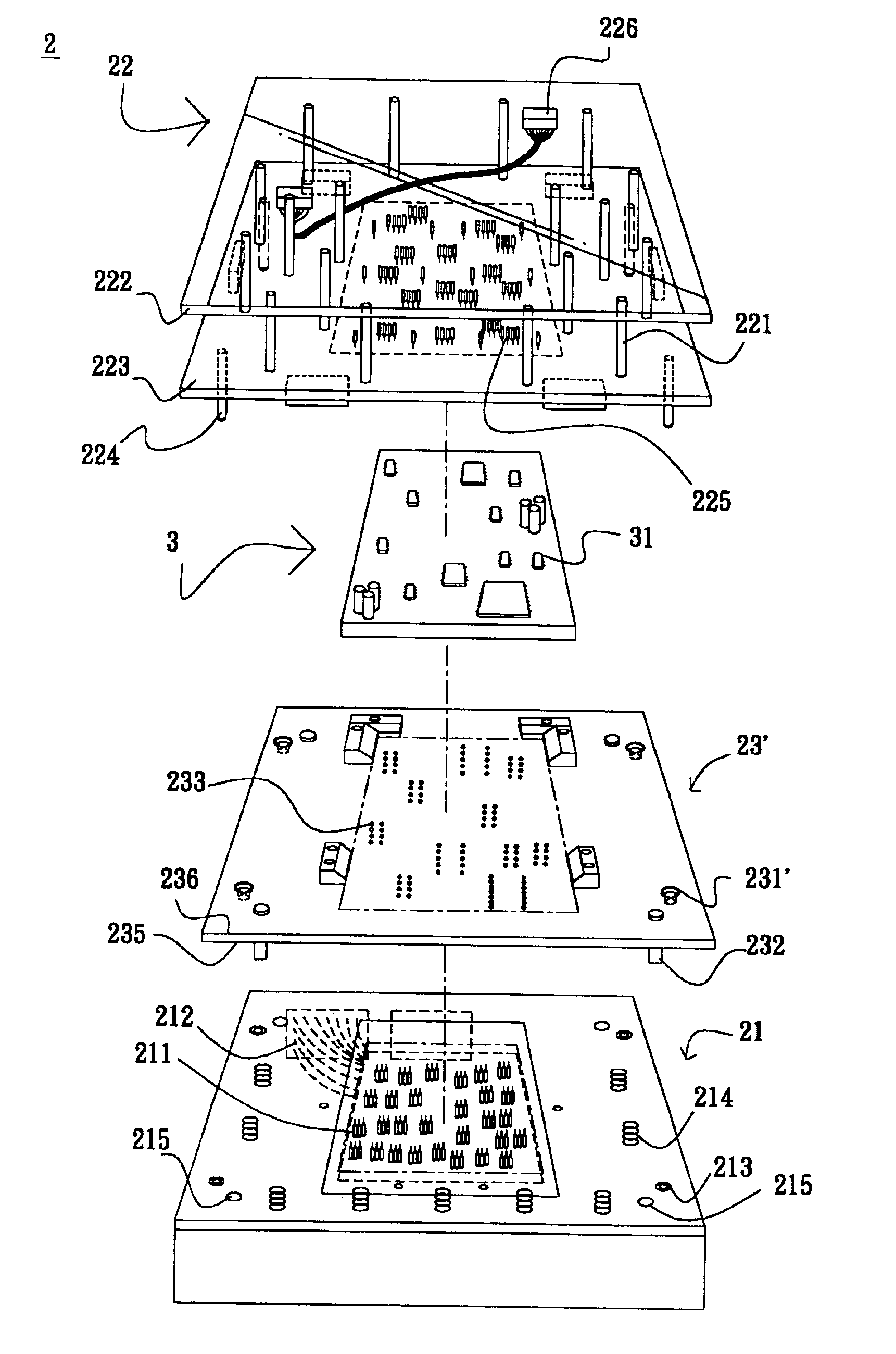 Circuit board testing jig