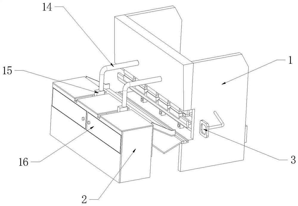 A CNC three-cylinder bending machine