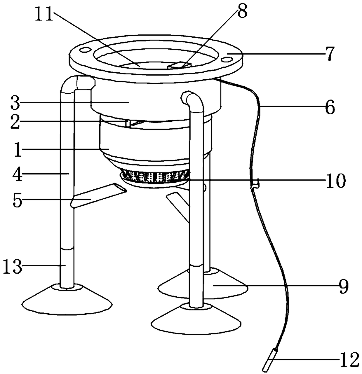 Composite smoke and temperature sensing fire detecting device