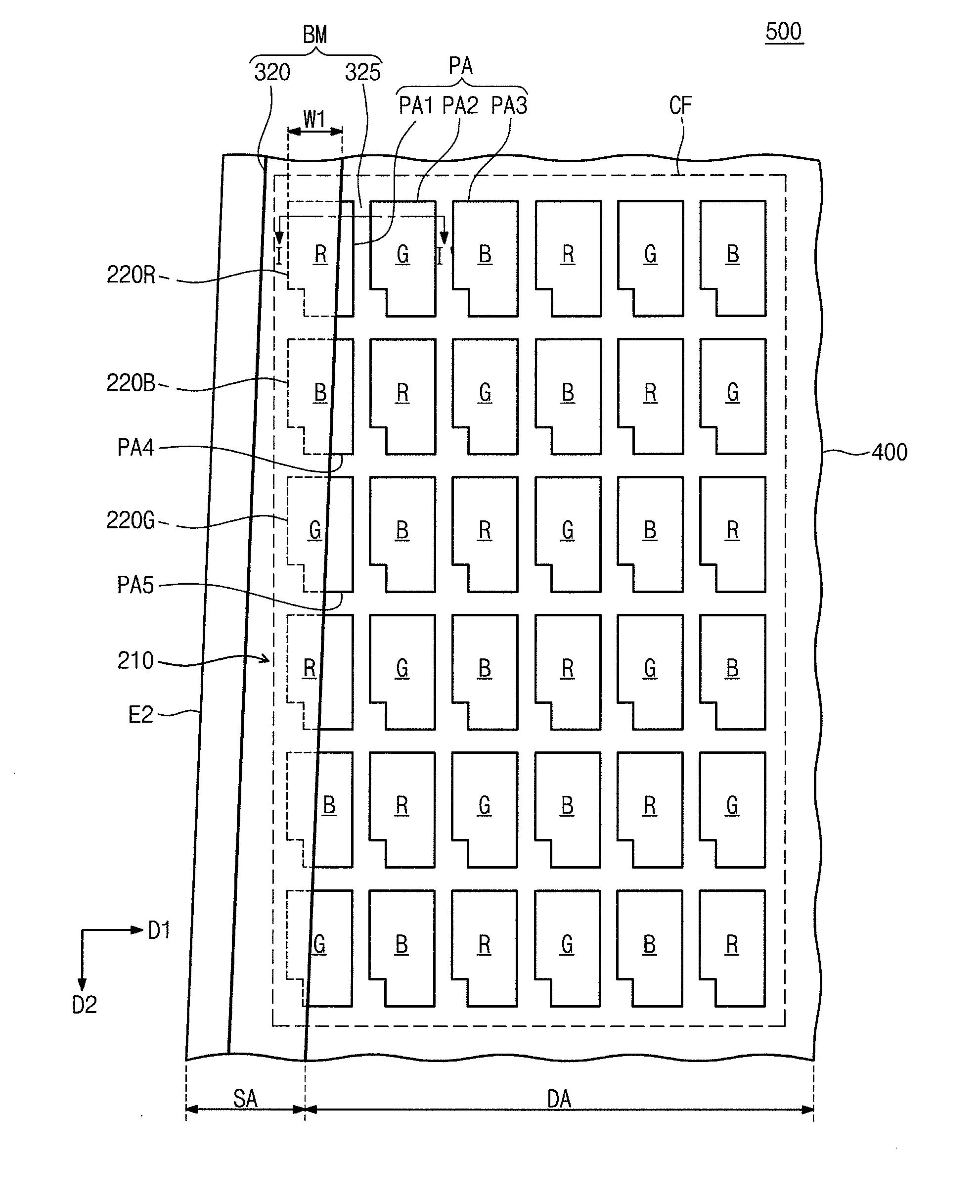 Color filter substrate and display apparatus having the same