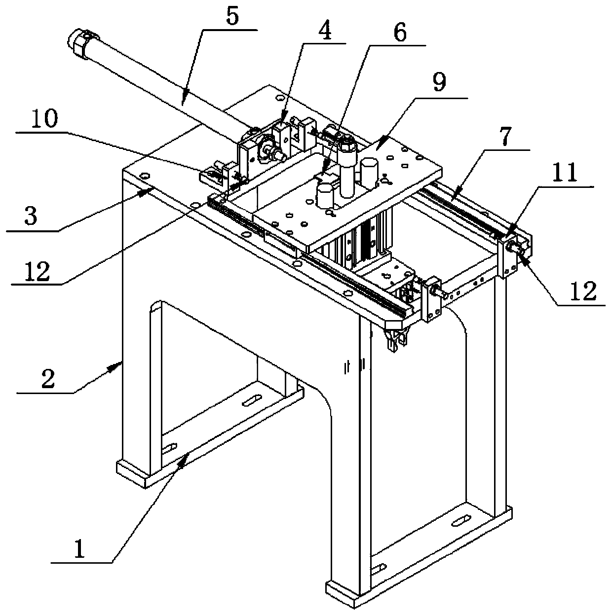 Separating feeding device for supporting pipe