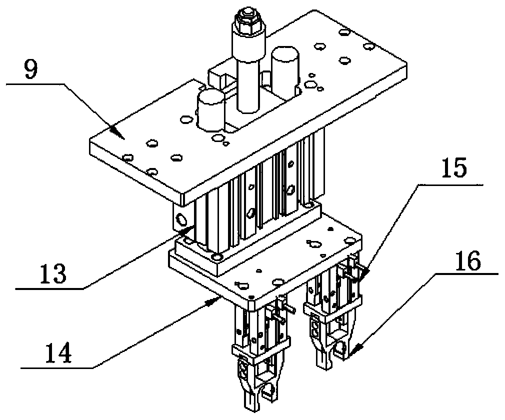 Separating feeding device for supporting pipe