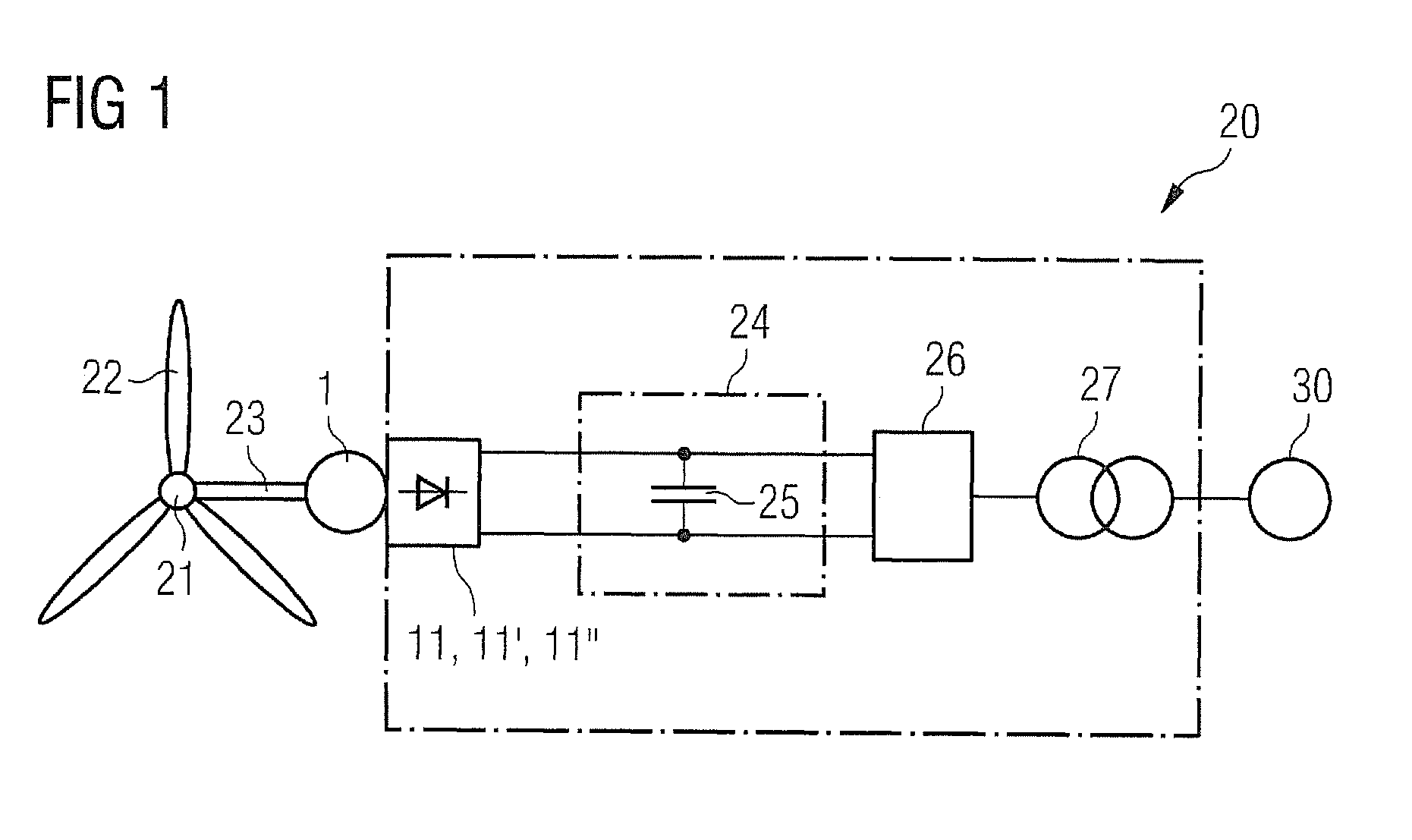 Generator, wind turbine, method of assembling a generator and use of a generator in a wind turbine