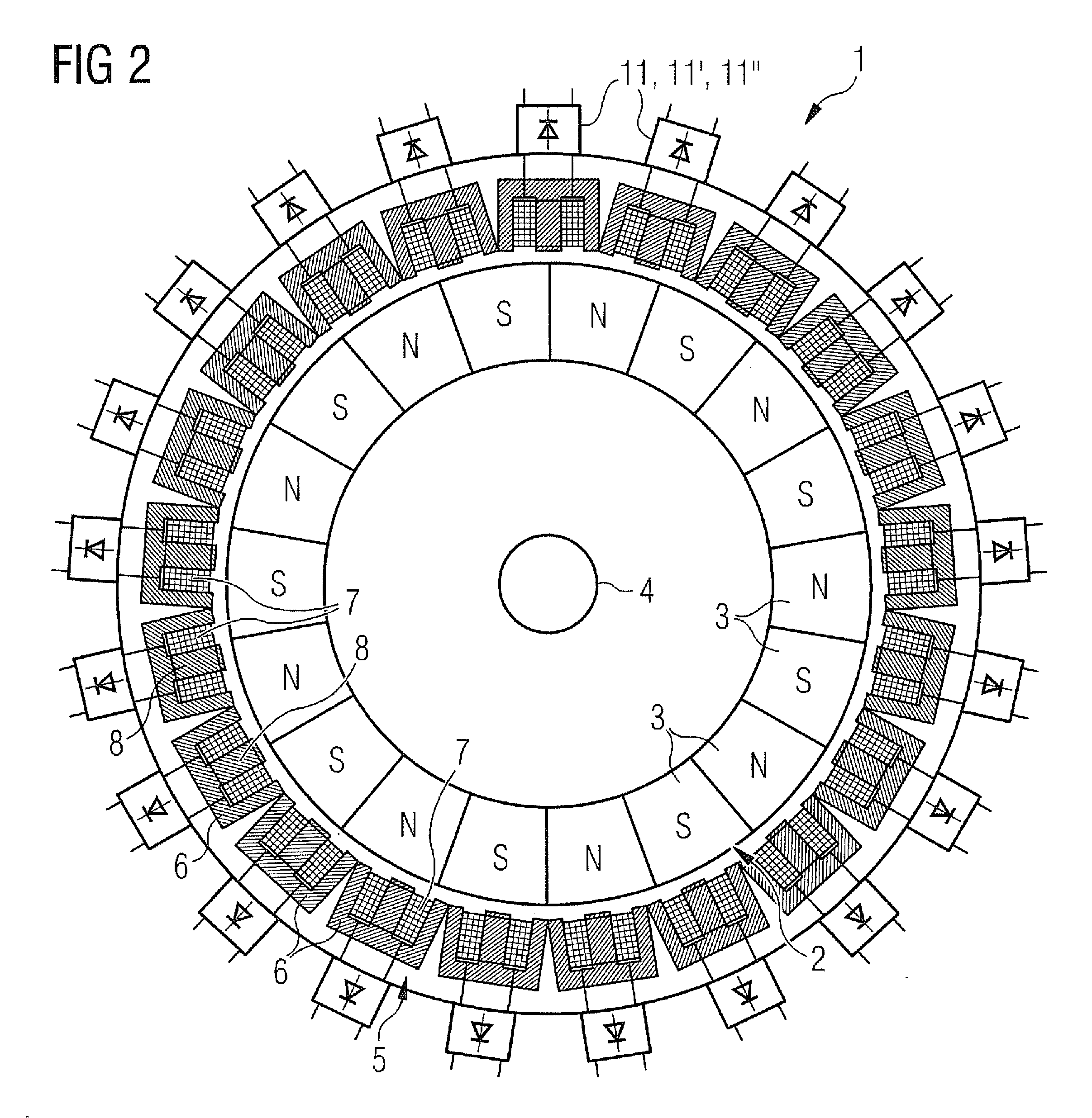 Generator, wind turbine, method of assembling a generator and use of a generator in a wind turbine