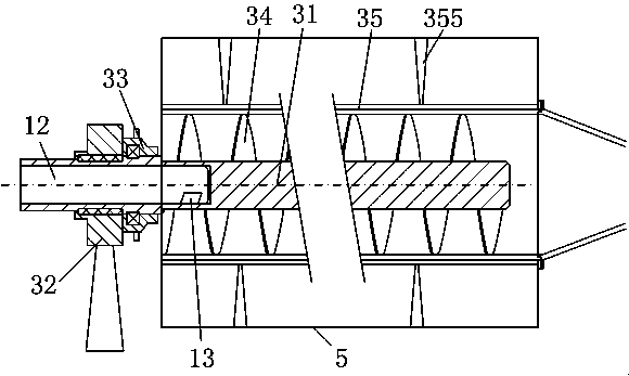 Vacuum suction-type screw-extrusion solid-liquid separation system