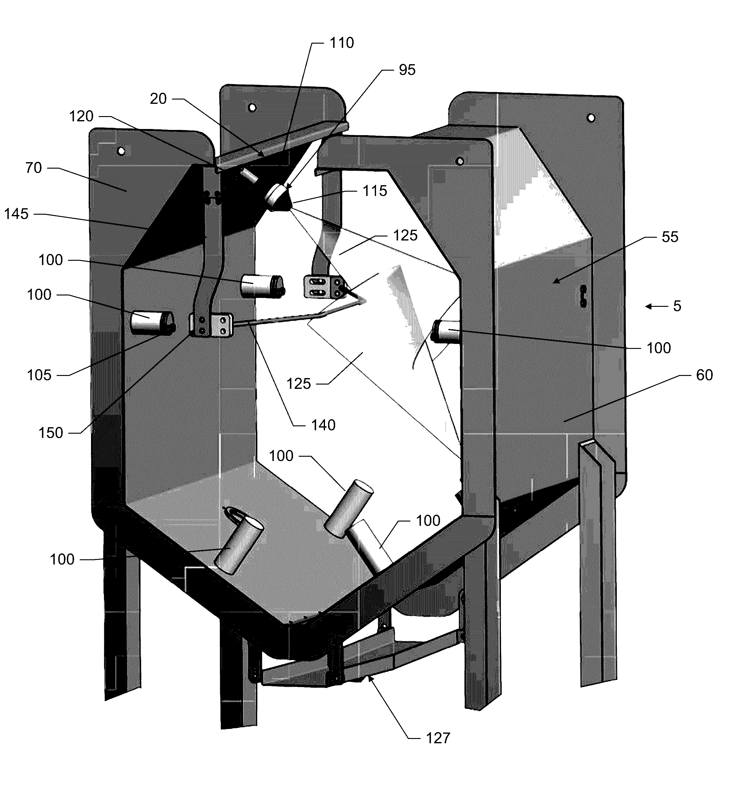 Apparatus and method for spraying food and food processing articles with antimicrobials and other agents