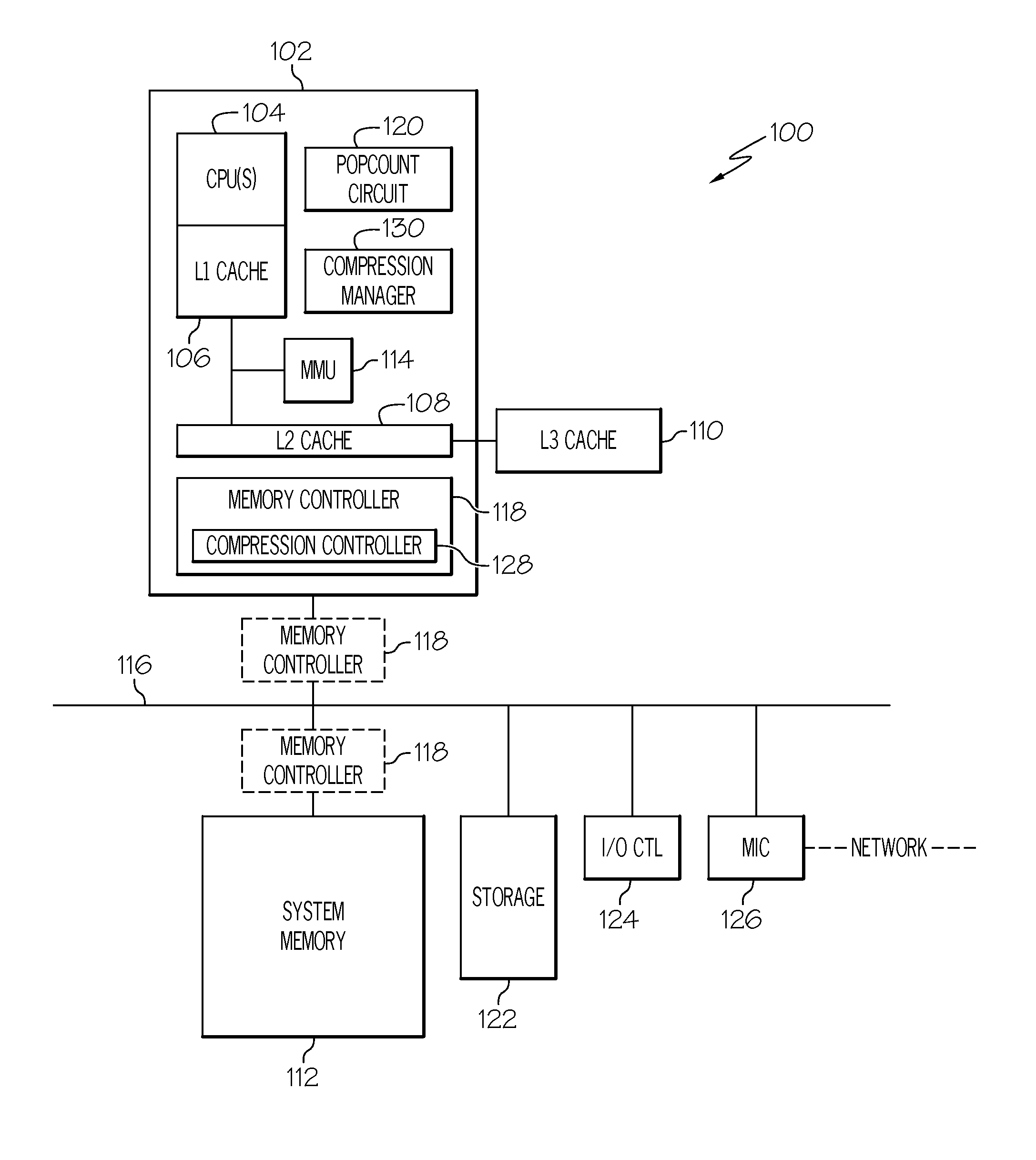 Compressed memory page selection