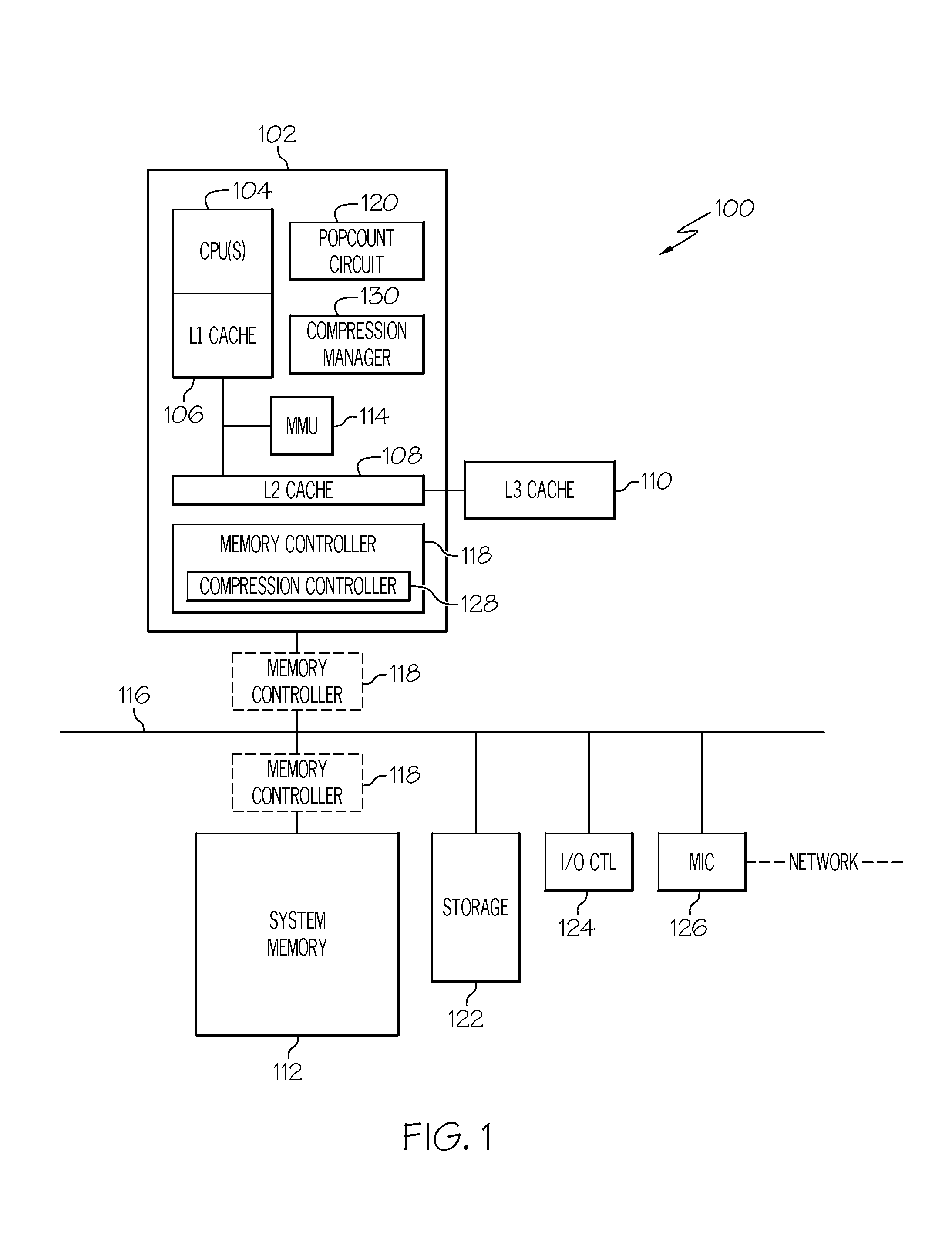 Compressed memory page selection