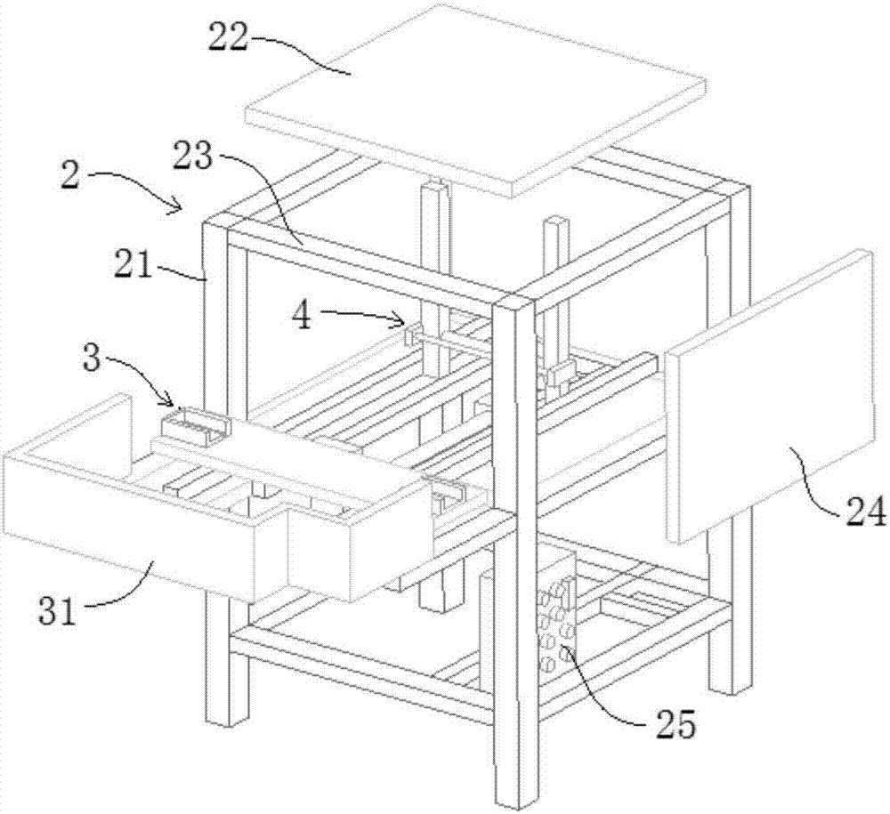 UV curing device for groove body printing