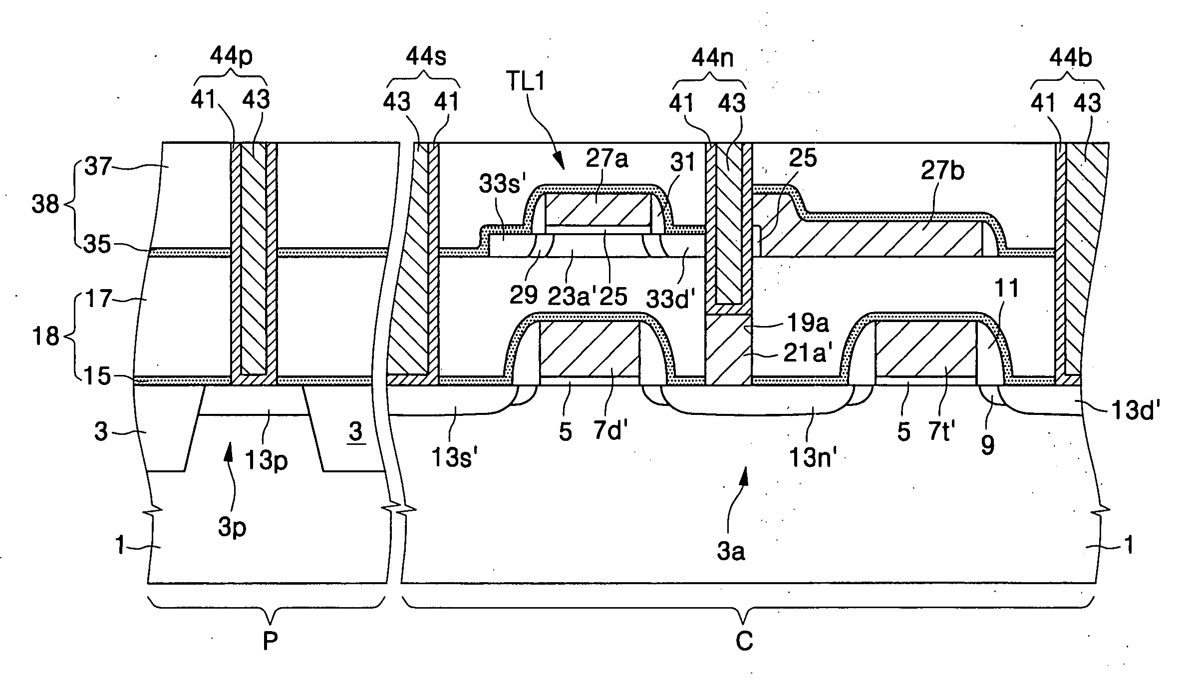 Methods of fabricating a semiconductor device having a node contact structure of a CMOS inverter