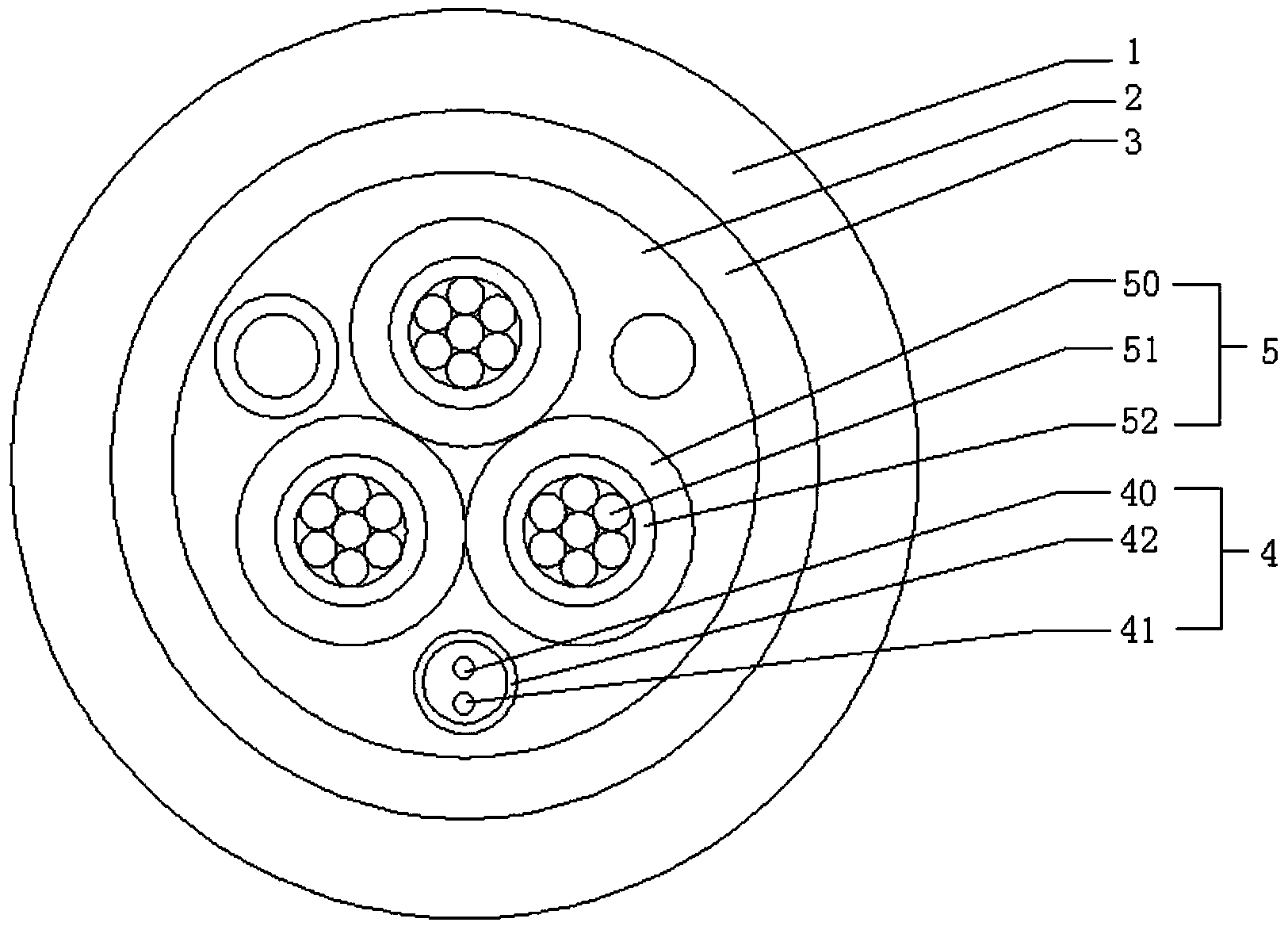 Flexible mineral fire-proof photoelectric composite cable