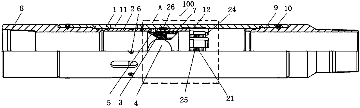 Fracturing short section and fracturing pipe string including fracturing short section