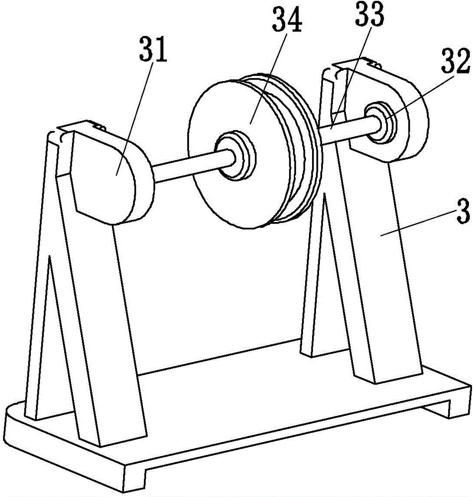 Treatment equipment for hoisting steel wire ropes of rope grab buckets