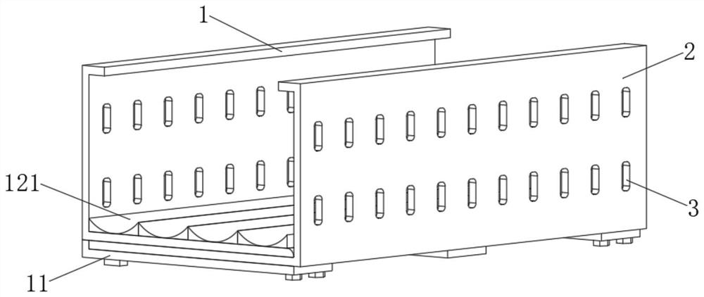 Width-adjustable tray type cable bridge