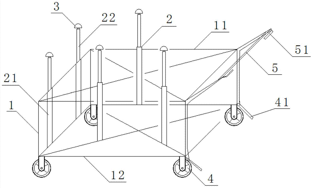 Transfer trolley for spare part