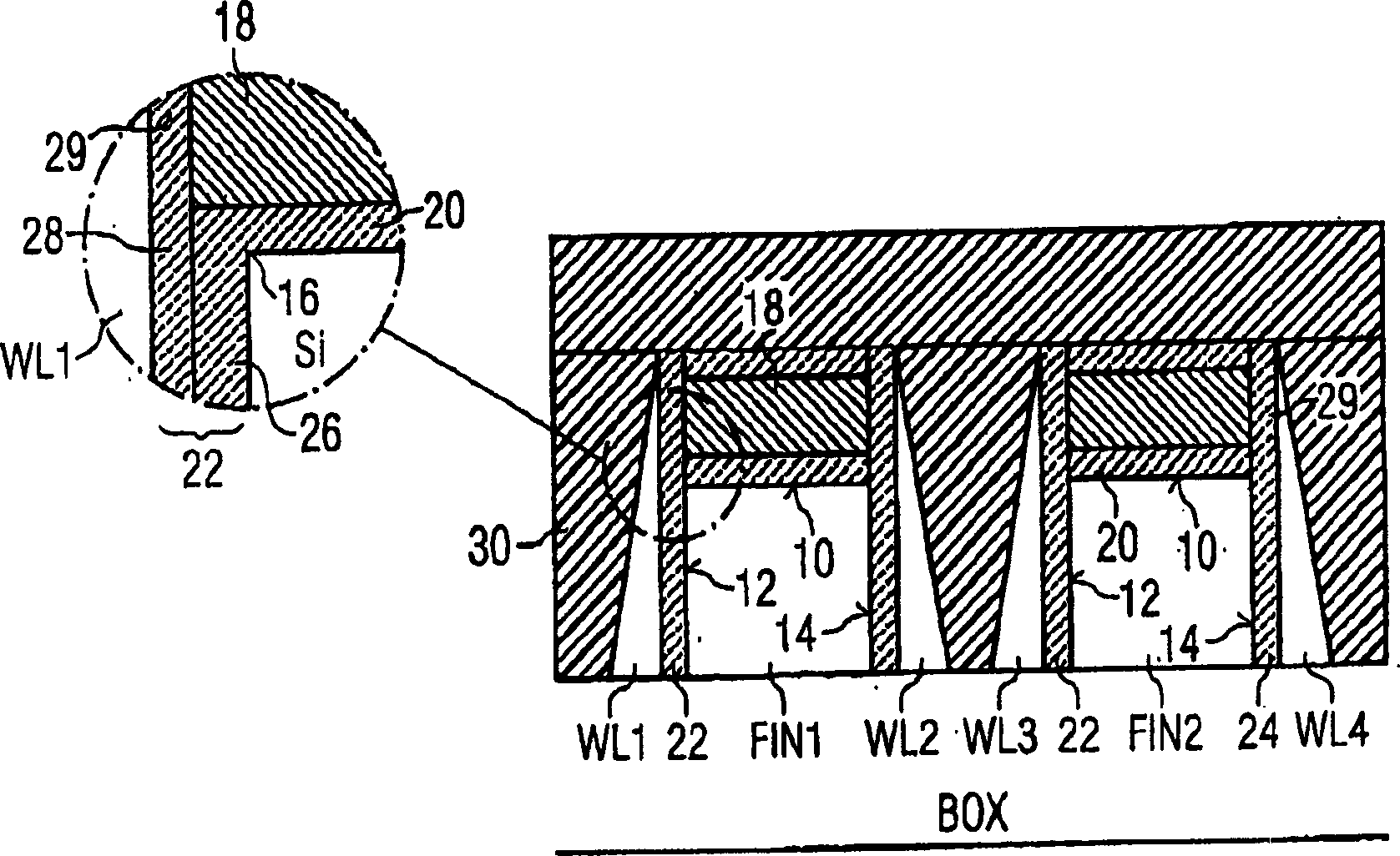 High-density NROM-FINFET