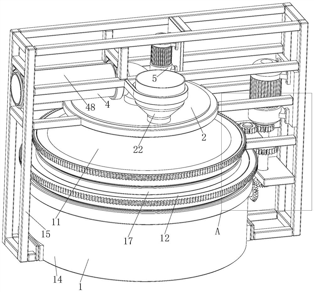 Double-millstone type circulating grinding machine for new material production