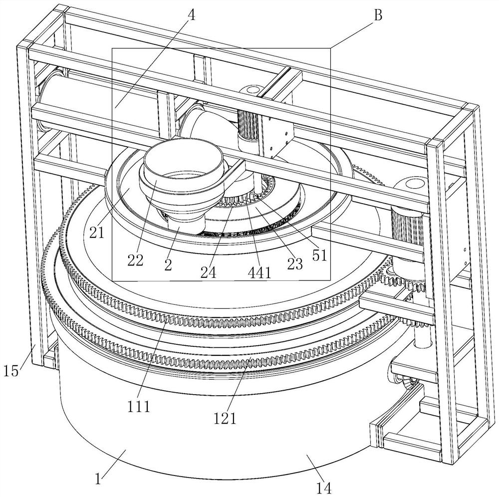 Double-millstone type circulating grinding machine for new material production