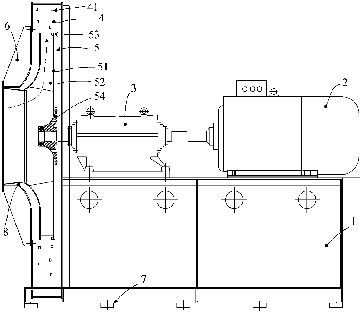 Glass cooling centrifugal fan for glass production line