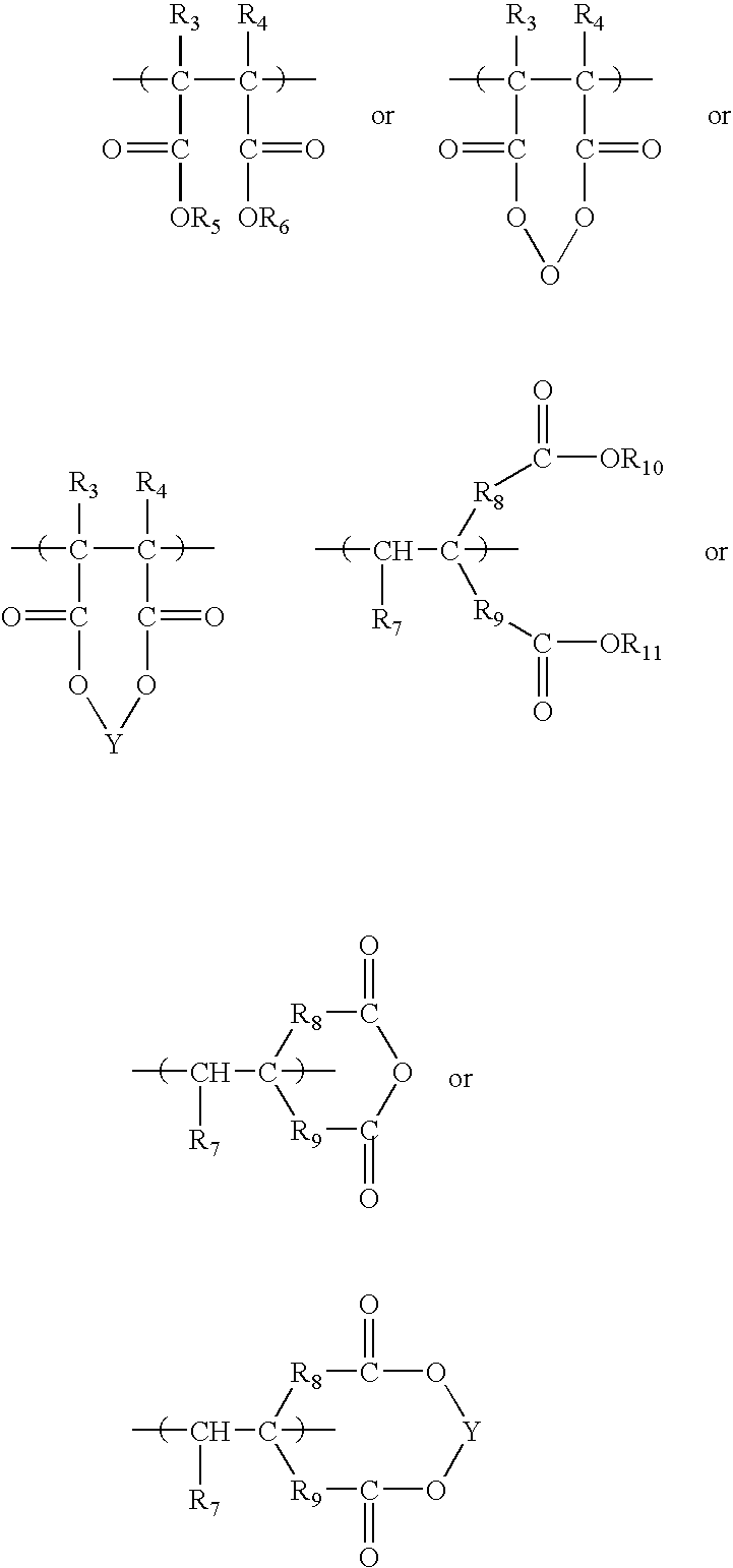 Anionic polymers composed of dicarboxylic acids and uses thereof