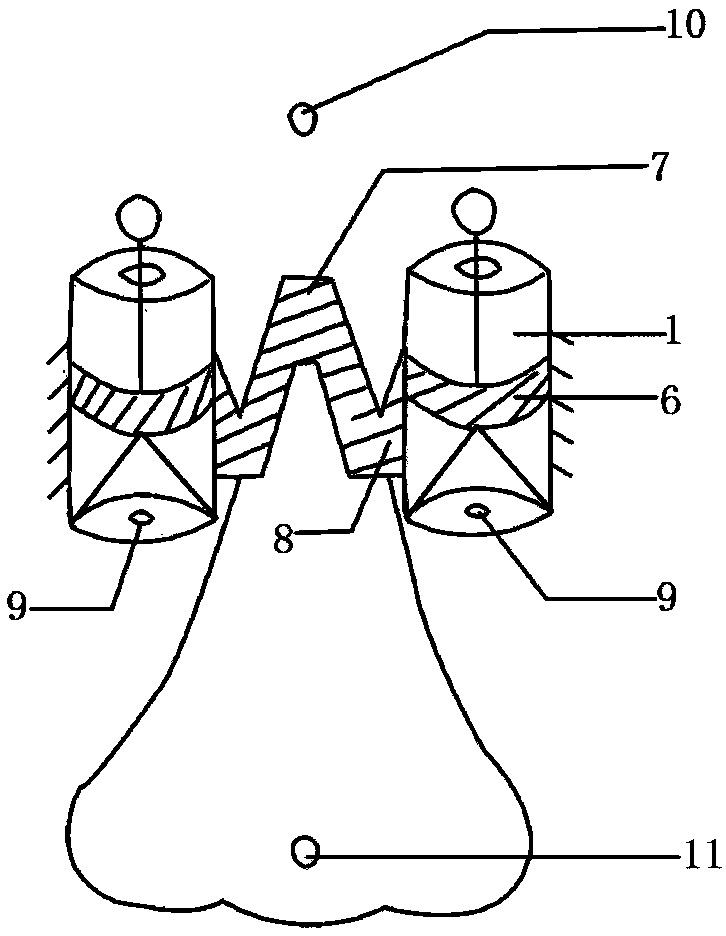 Novel nasal obstruction relieving tank needle