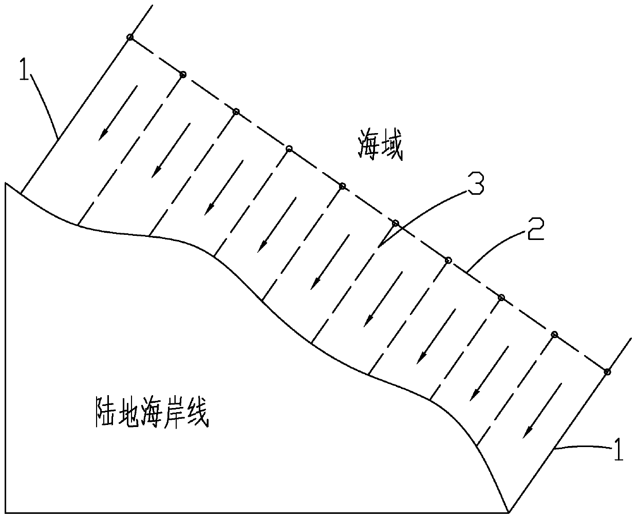 Coastline water body garbage rapid cleaning method