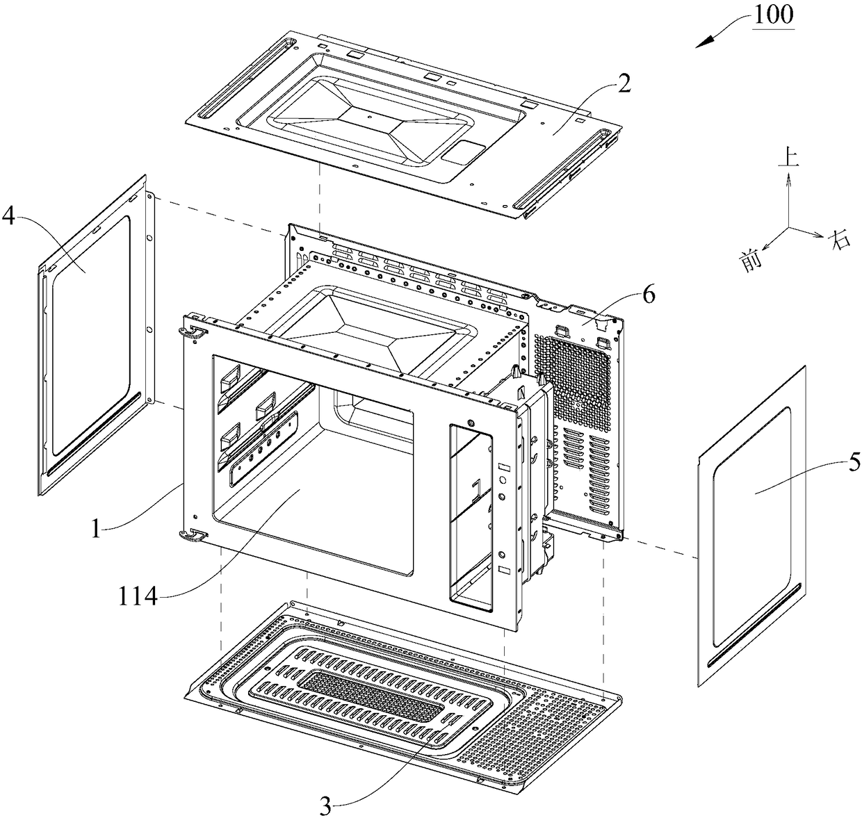 Microwave oven case and microwave oven with same