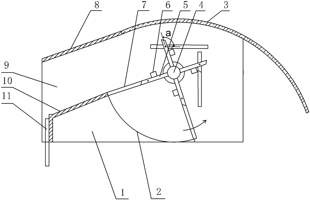 Arc water pressure rotating hydroelectric generating set