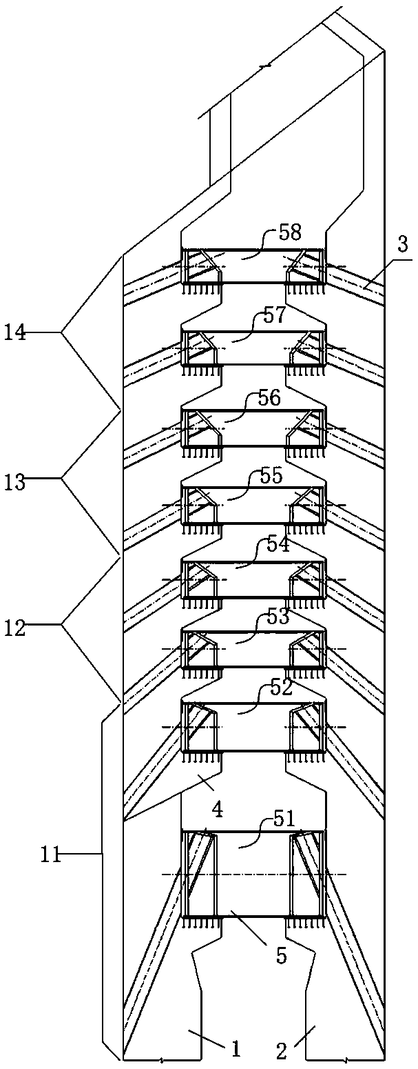 Construction system and construction method for cable-stayed bridge main tower and steel anchor beams