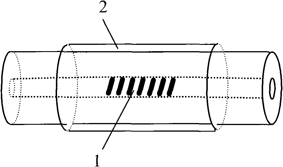 Manufacture method of tilted fiber grating hydrogen sensor based on optical catalytic oxidation