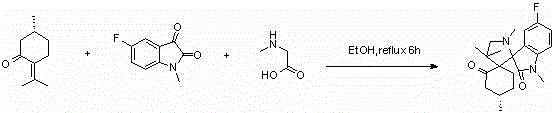 A kind of isatin core double spiro compound with antitumor activity and its synthesis method