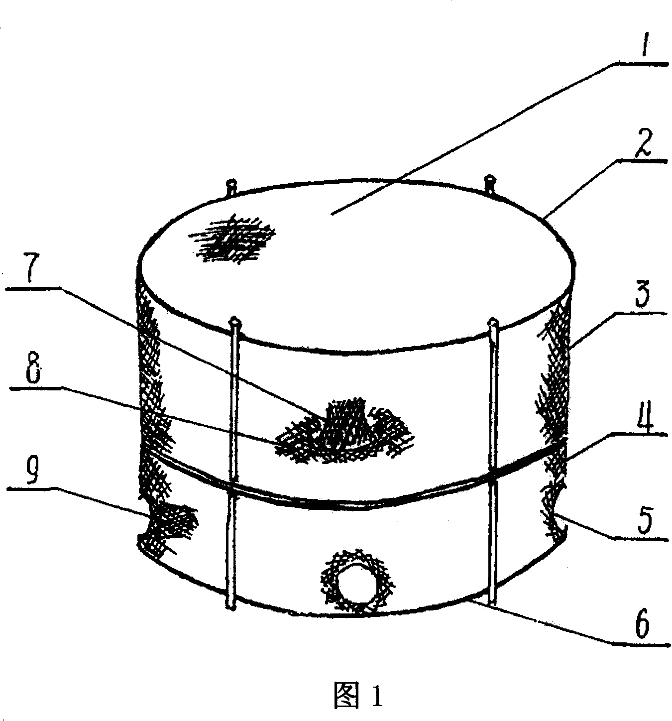 Method for catching loach or ricefield eel by using round fishing net