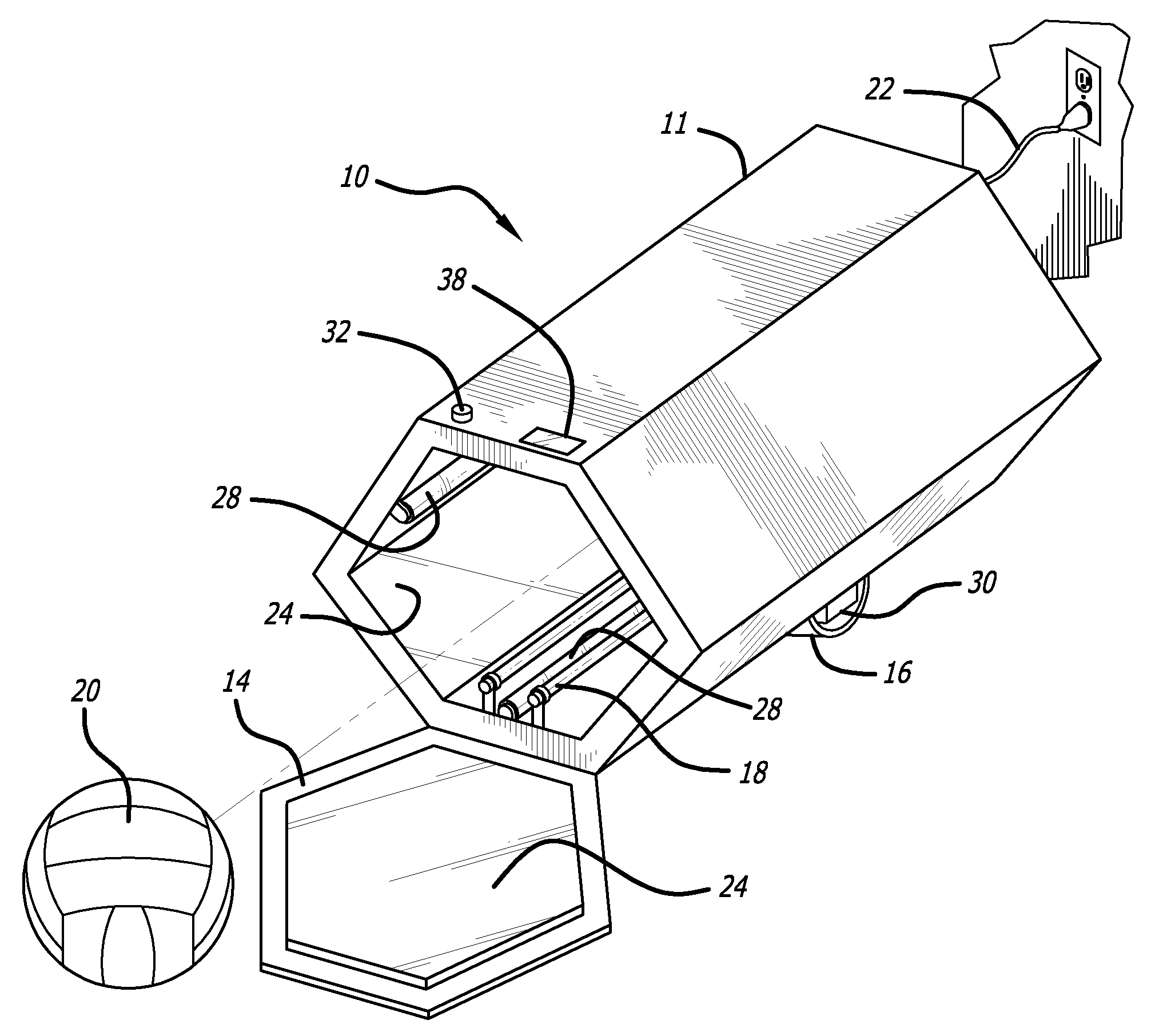 Sports ball sterilizer