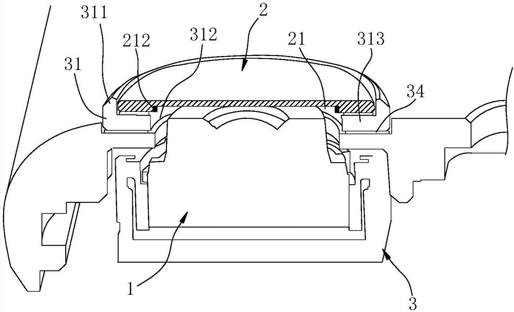 Electronic device, camera component and protecting lens thereof