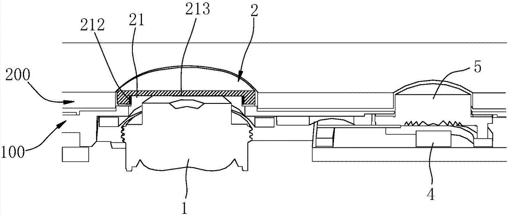 Electronic device, camera component and protecting lens thereof