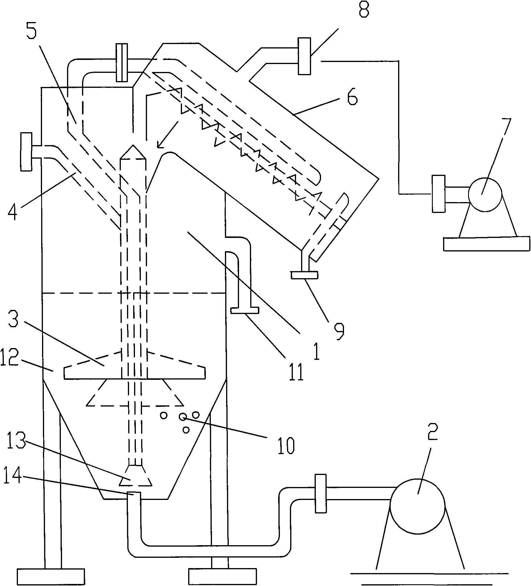 Self-cleaning iron ion removing separation device