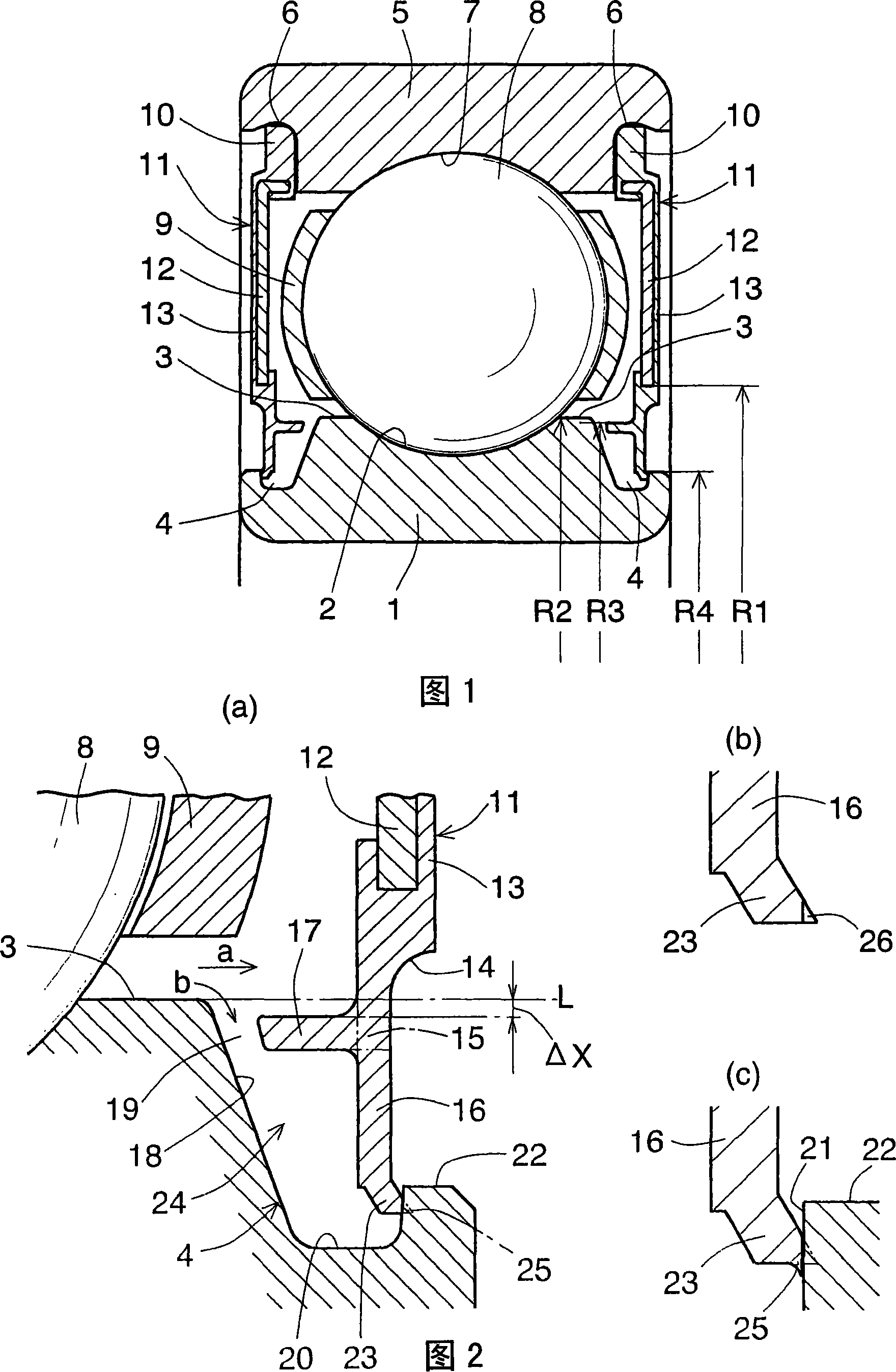 Seal structure of rolling bearing