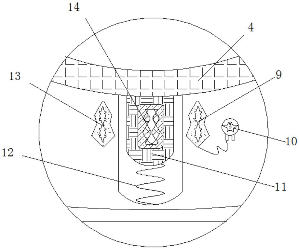 Winding adjustment anti-scattering device for clothing production cloth