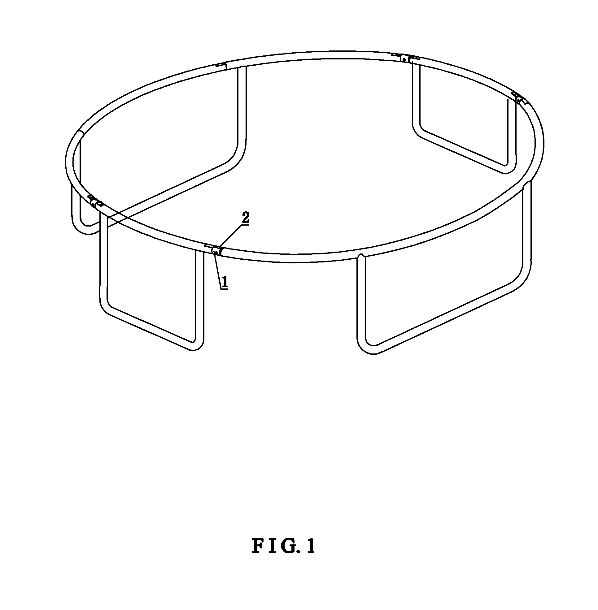 Foldable trampoline connector