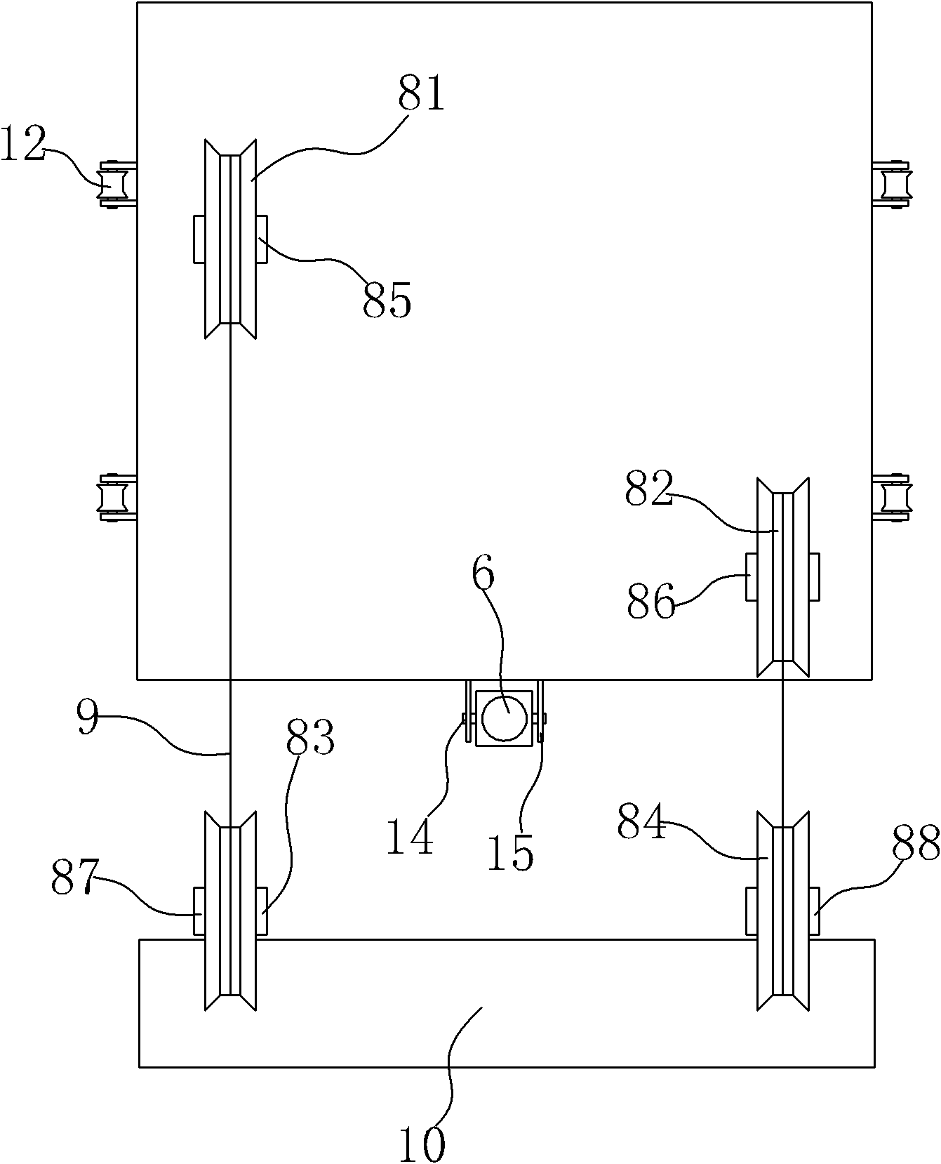 Integrated immersion quenching device of steel bottle quenching-and-tempering line